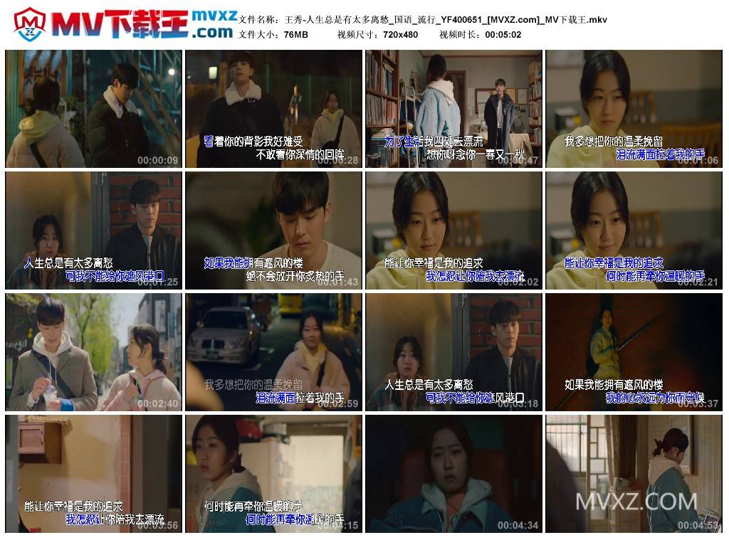 王秀-人生总是有太多离愁_国语_流行_YF400651